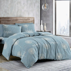 Bed linen setSoundSleep Fairy Blue double Euro calico 200x220 cm blue (2800004979504)