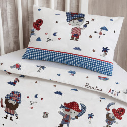 Bedding set SoundSleep Pirates calico to bed 110x145 cm white (2800004925099)