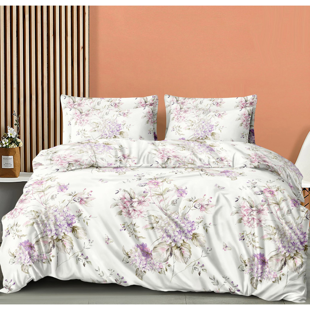 Bed linen set SoundSleep Fiona single calico 140x215 cm white (2800004976145)