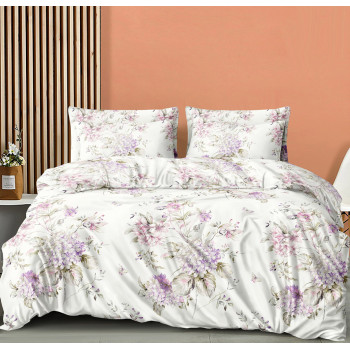 Bed linen set SoundSleep Fiona single calico 140x215 cm white (2800004976145)