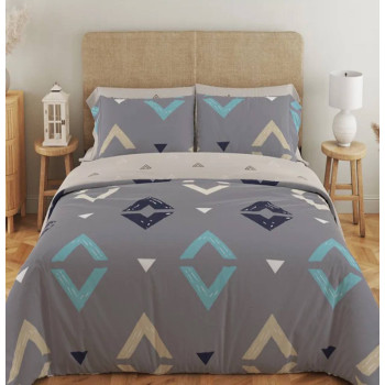 SoundSleep rhombuses Calico Double Bed Linen Set 175x215cm Gray (2800005131031)
