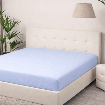 Fitted sheet SoundSleep Delicacy flannel 160x200 cm blue (94286977)