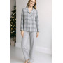 Women's flannel pajamas Cоzy Grey SoundSleep gray cell S (2800005001976)