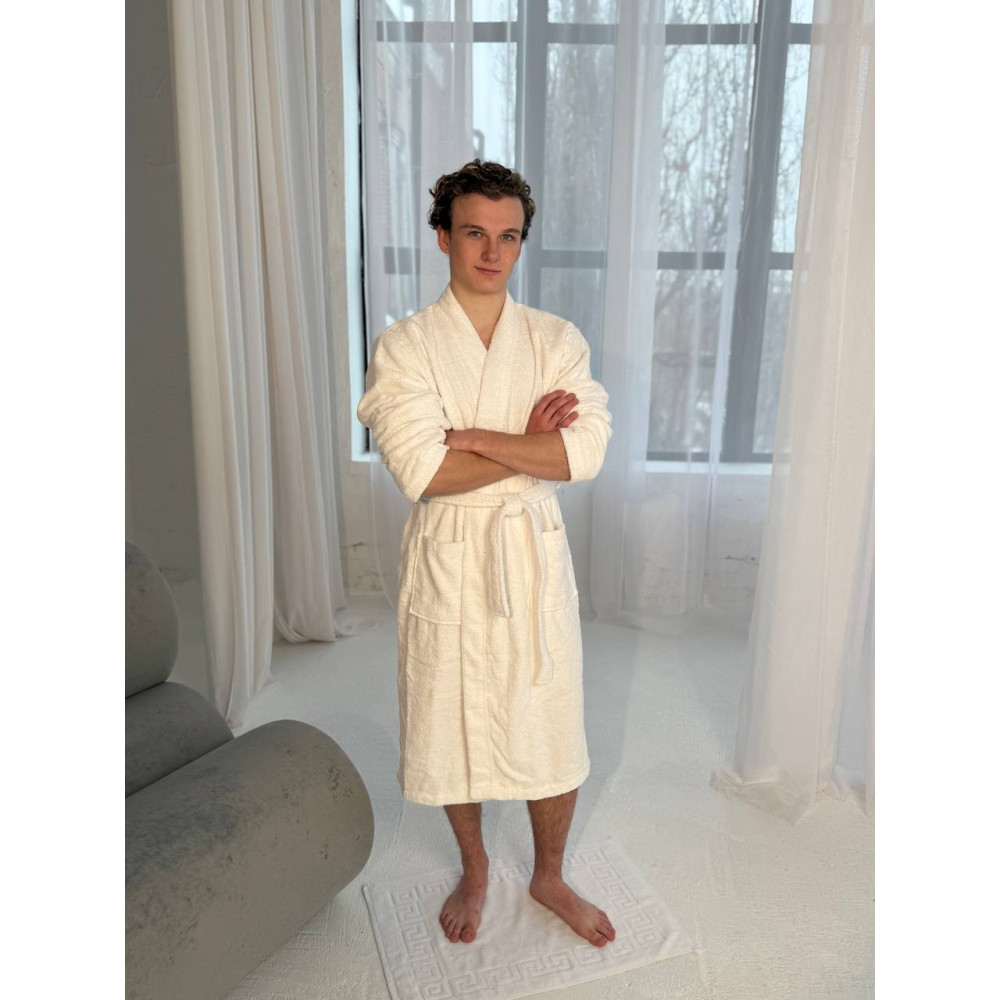 Халат SoundSleep Kimono Levita махровый унисекс XL 400г белый (2800004645454)