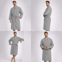 SoundSleep Long Kimono Waffle Robe Unisex Grey L/XL (2800005061383)