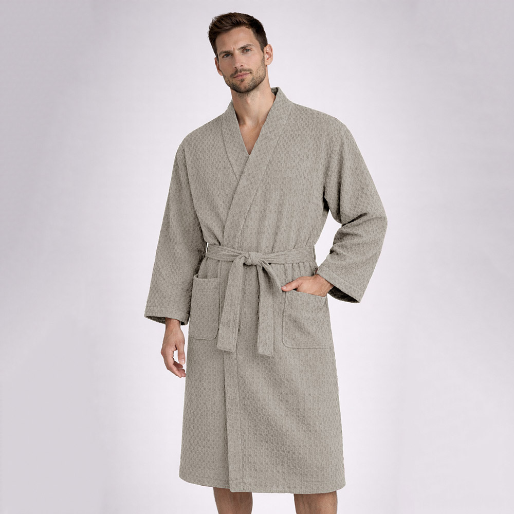 SoundSleep Long Kimono Waffle Robe Unisex Beige L/XL (2800005061413)