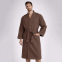 SoundSleep Long Kimono Waffle Robe Unisex Chocolate L/XL (2800005061369)