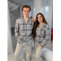 Women's flannel pajamas Cоzy Grey SoundSleep gray cell S (2800005001976)