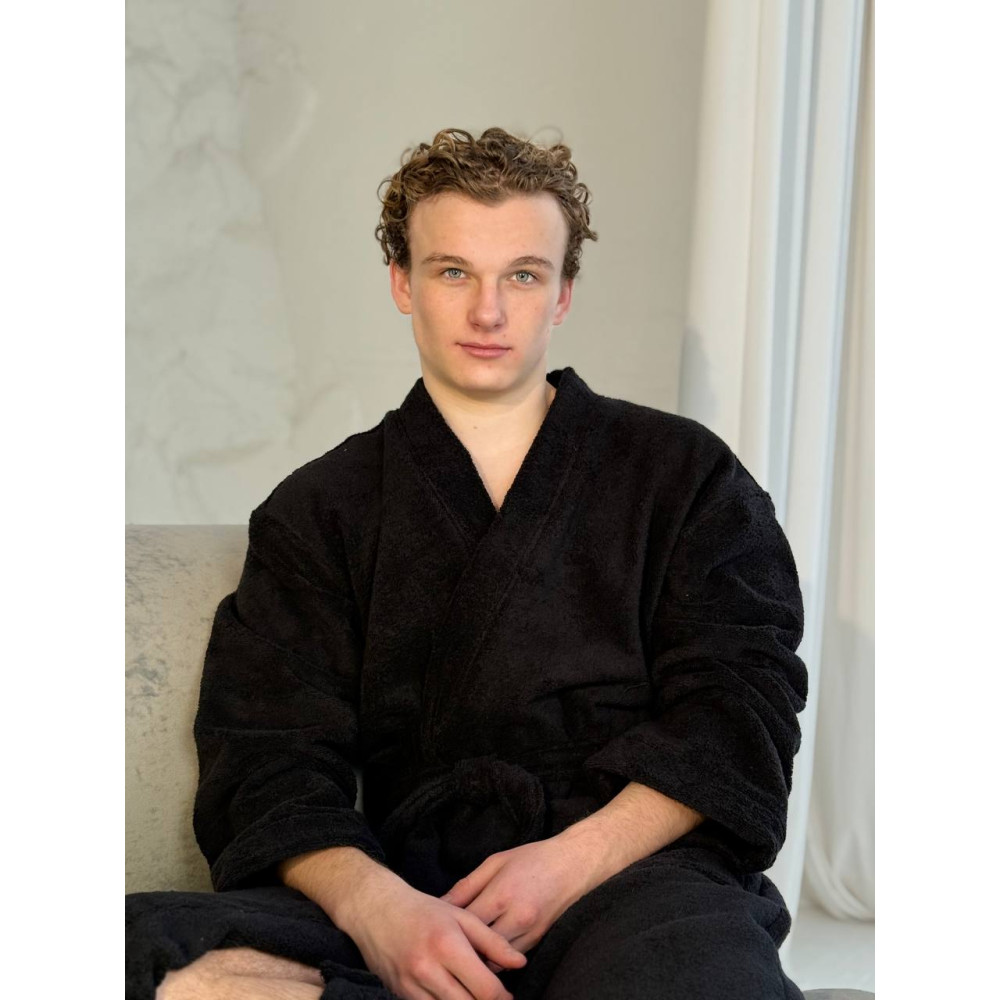 Bathrobe SoundSleep Kimono Terry S/M Black (2800005040456)