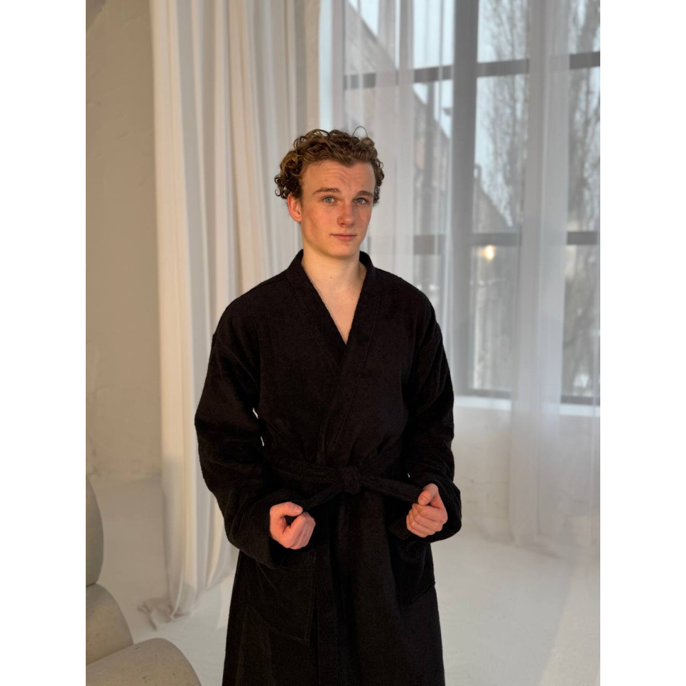 Bathrobe SoundSleep Kimono Terry S/M Black (2800005040456)