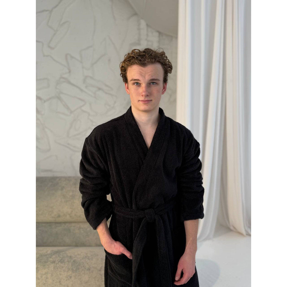 Bathrobe SoundSleep Kimono Terry S/M Black (2800005040456)
