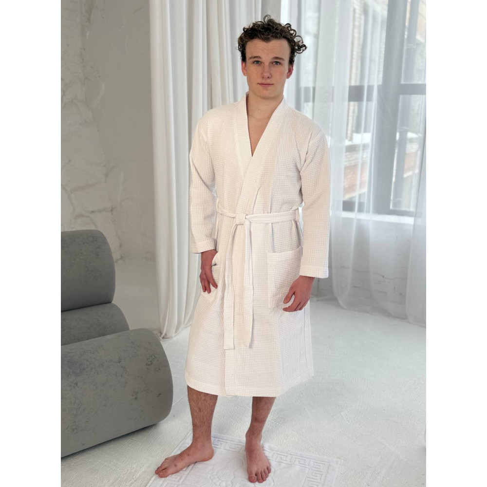 Bathrobe SoundSleep Wariet Waffle Kimono White long L (2800004851244)