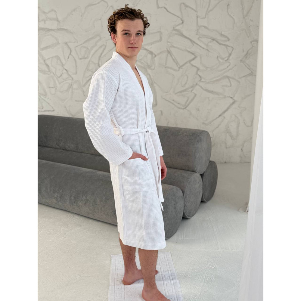 Bathrobe SoundSleep Wariet Waffle Kimono White long L (2800004851244)