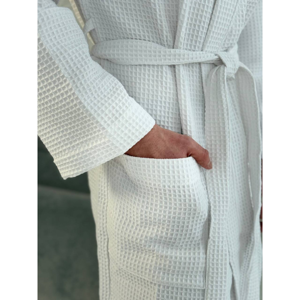 Bathrobe SoundSleep Wariet Waffle Kimono White long L (2800004851244)