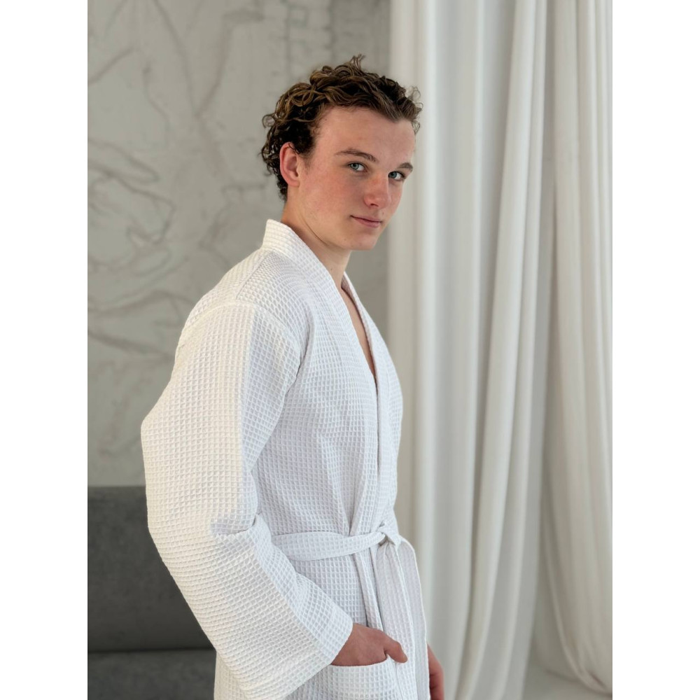 Bathrobe SoundSleep Wariet Waffle Kimono White long L (2800004851244)