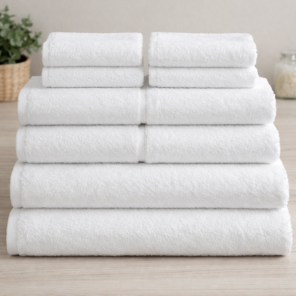 Family Set of 10 Hotel Terry Towels 500г SoundSleep White (2800004992305)