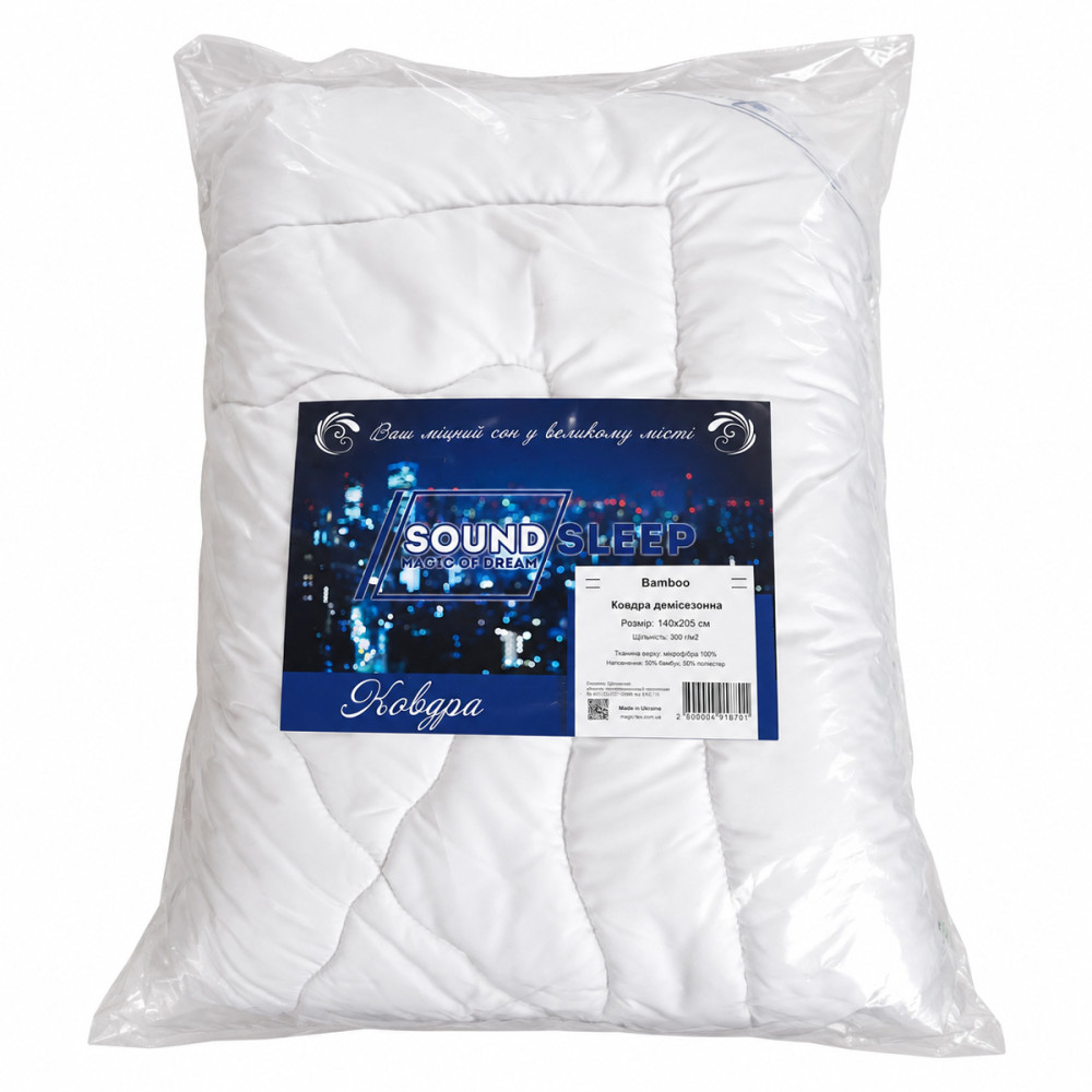 Ковдра SoundSleep Bamboo демісезонна 172х205 см 300гр.м² біла (2800004918756)