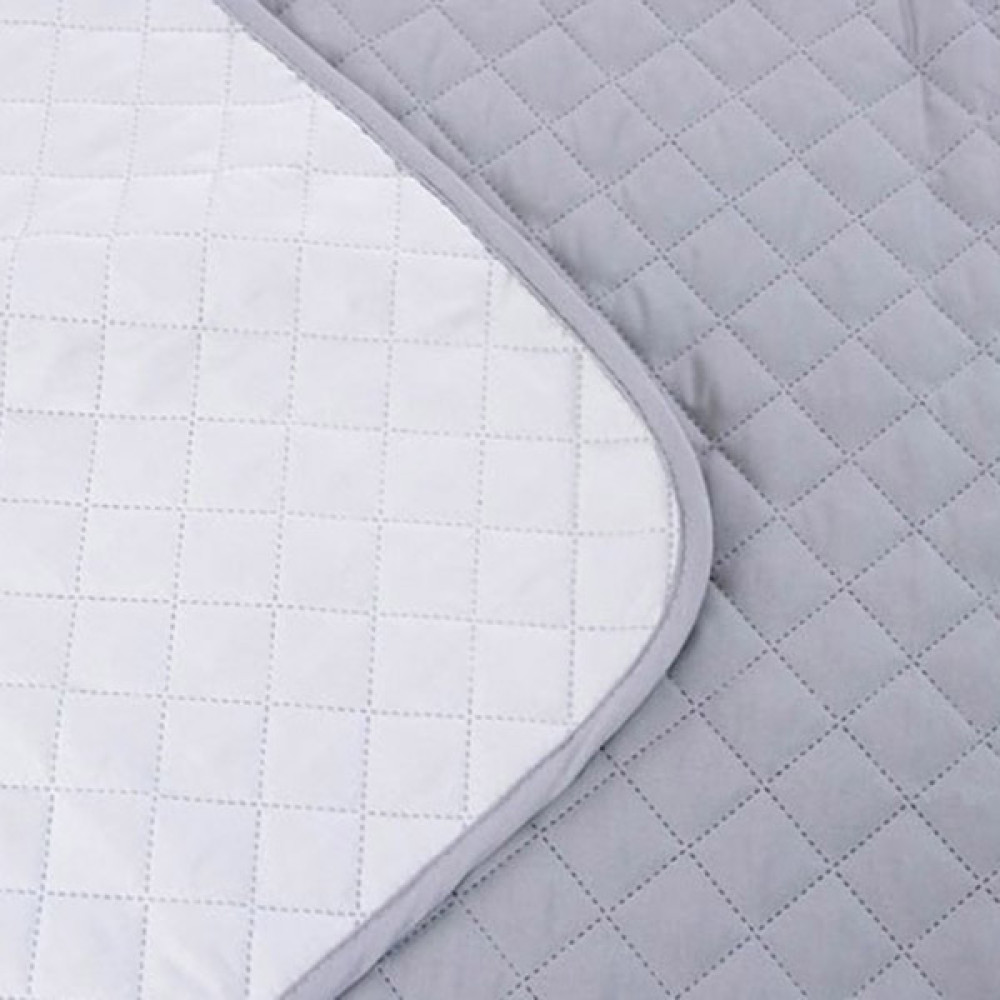 Bedspread SoundSleep double-sided 200x220 cm white and gray (2800005136333)