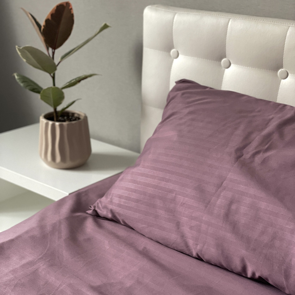 Bed linen set Emily Fiber Violet Stripe microfiber double 175x205 cm (2800005054217)