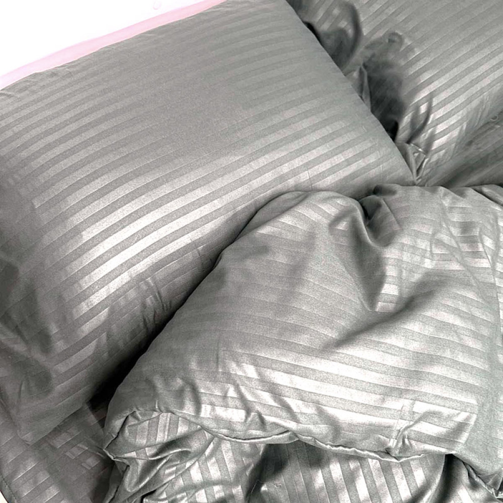 Pillowcase Emily Fiber Light Gray Stripe microfiber 70x70 cm (2800005078985)
