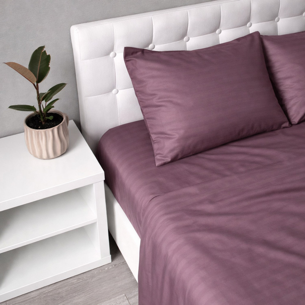 Bed linen set Emily Fiber Violet Stripe microfiber double 175x205 cm (2800005054217)