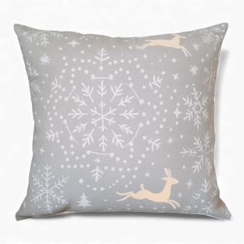 Decorative pillowcase SoundSleep Wheel of Fortune 45x45 cm calico grey (2800004903868)