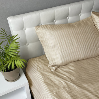 SoundSleep Stripe Sence Gold Beige Satin Stripe Pillowcase 50x70 cm (2800005154221)