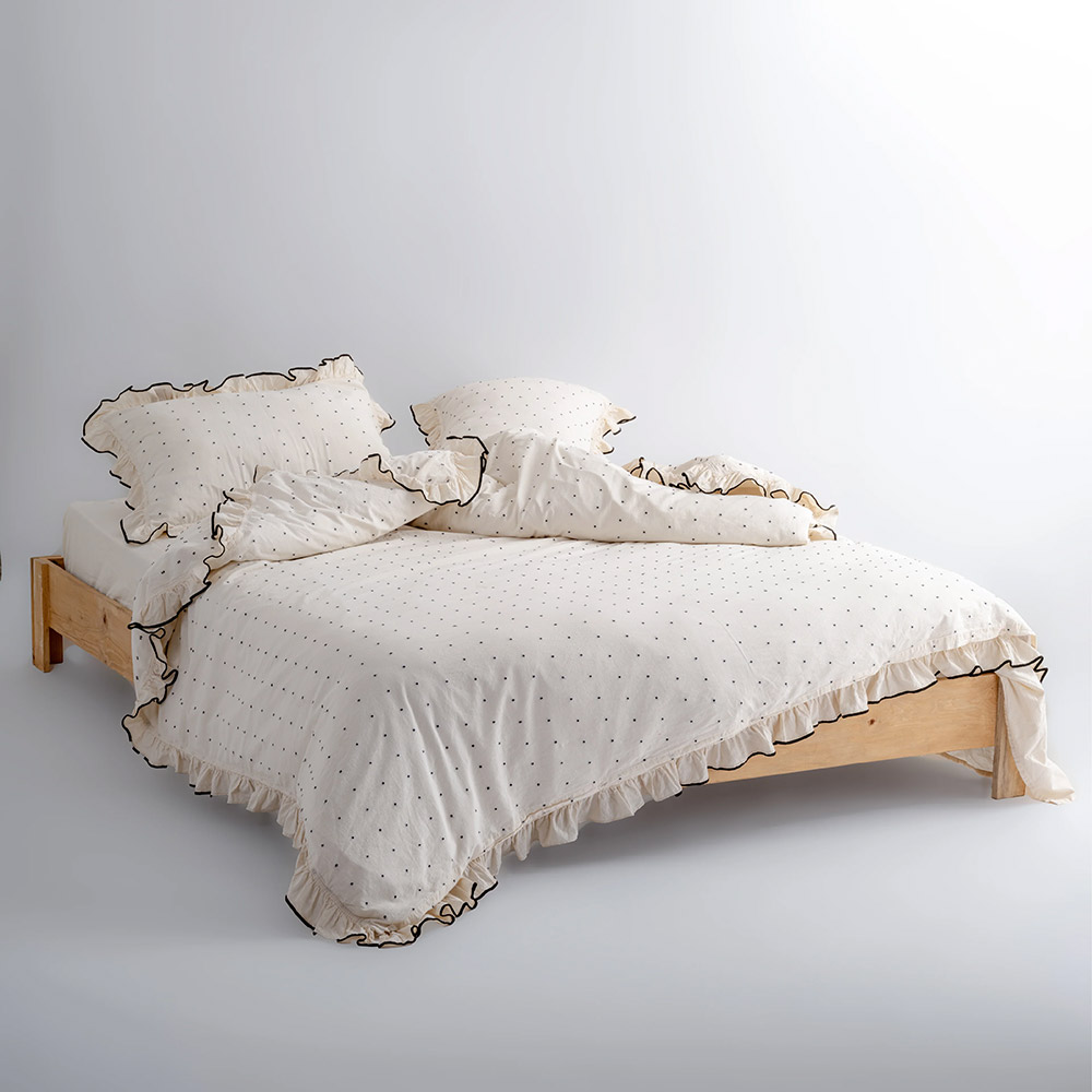 SoundSleep Garmentwashed Point Pas a Pas Exclusive Beige Euro-Size Bedding Set 200 x 220 cm (2800005241310)