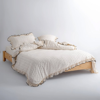 SoundSleep Garmentwashed Point Pas a Pas Exclusive Beige Euro-Size Bedding Set 200 x 220 cm (2800005241310)