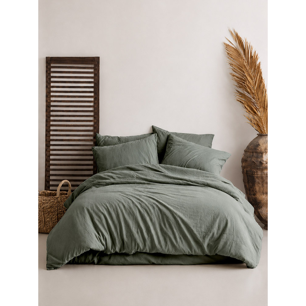 SoundSleep Stonewashed Euro-Size Bedding Set natural green 200×220 cm (2800005241464)