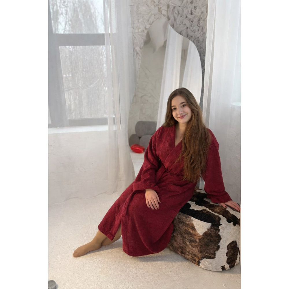 Bathrobe SoundSleep Glory kimono terry Unisex S-M bordo (94336108)