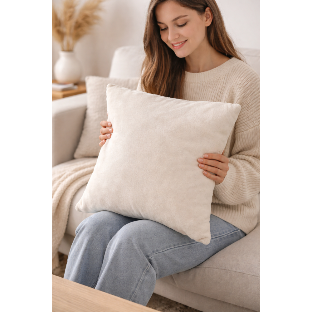 Pillow Emily Manner Beige decorative velsoft 45x45 cm (2800005112191)