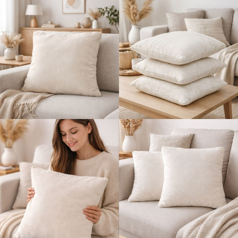 Pillow Emily Manner Beige decorative velsoft 45x45 cm (2800005112191)