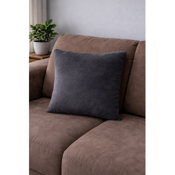 Pillow Emily Manner Graphite decorative velsoft 45x45 cm Graphite (2800005112214)