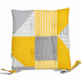 SoundSleep Abstract Magic of Sensations Chair Cushion 40x40 cm Half Panama Gray-Yellow (2800004906784)