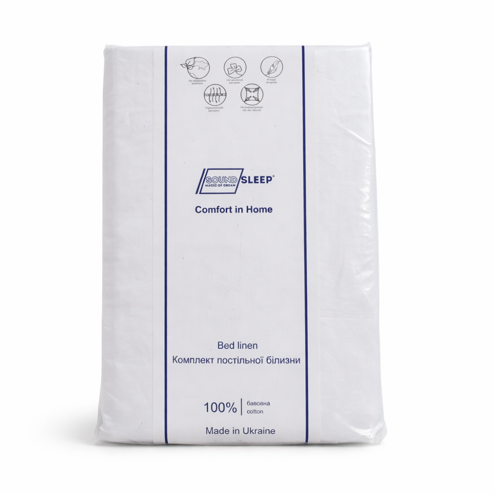 Bedding set SoundSleep 100% cotton white ranfors double euro 200х220 cm (2800005038415)