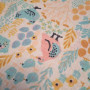 Waffle Kitchen Towel Emily Chickens and Bunnies Easter 30x50 cm turquoise (2800005086140)