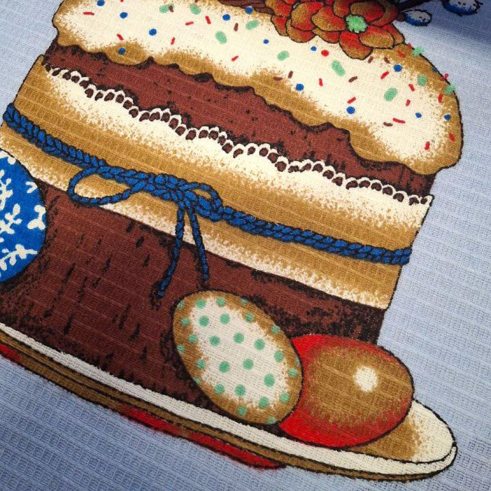 Kitchen towel Emily Delicious Easter Easter waffle 50x60 cm blue (2800005086188)