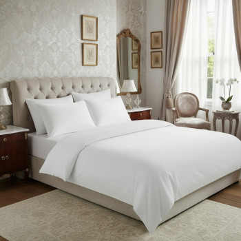 Простирадло SoundSleep Luxion сатин 240х260 см біле (2800005032512)