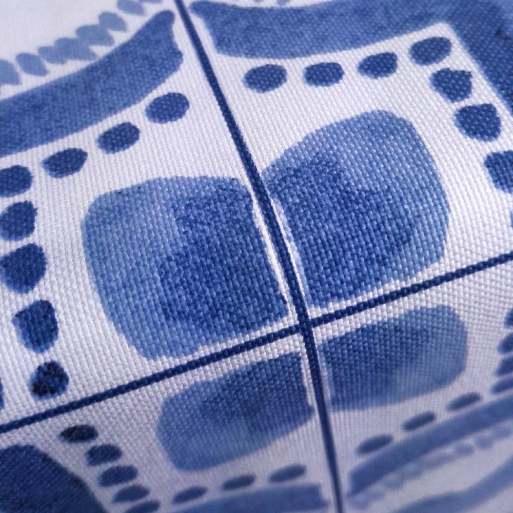 Tablecloth SoundSleep Blue Mosaic Water-Repellent 130x180 cm White (2800005024364)
