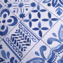 Tablecloth SoundSleep Blue Mosaic Water-Repellent 130x180 cm White (2800005024364)
