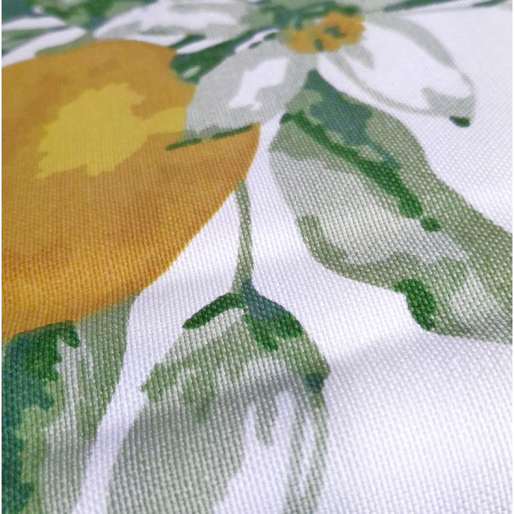 Tablecloth SoundSleep Amalfi Lemon Water-Repellent 130x180 cm White (2800005024388)