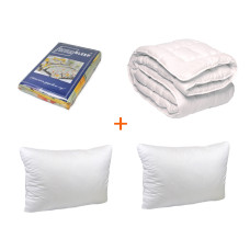 Set of Ready-made solution bed linen + 2 pillows + blanket TM Emily double 