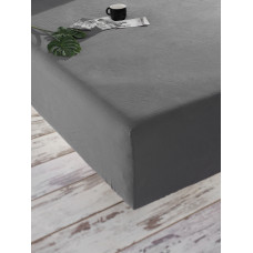 Fitted sheet Stonewash Adriatic SoundSleep dark gray 160х200 cm