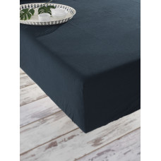 Fitted sheet Stonewash Adriatic SoundSleep dark blue 160х200 cm