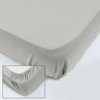 Простынь на резинке SoundSleep PR80R-Ran-147Gray ранфорс 140х200 см серая (92932166)