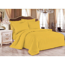 Pillowcase with piping Stripe Solar SoundSleep satin-stripe mustard 50x70 cm