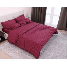 Pillowcase with piping Stripe Solar SoundSleep satin-stripe Red 50x70 cm