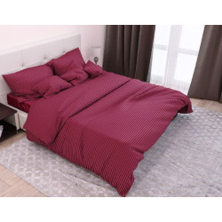 Наволочка з кантом SoundSleep Stripe Solar сатин-страйп 50х70 см червона (93847711)