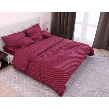 Наволочка с кантом SoundSleep Stripe Solar сатин-страйп 50х70 см красная (93847711)